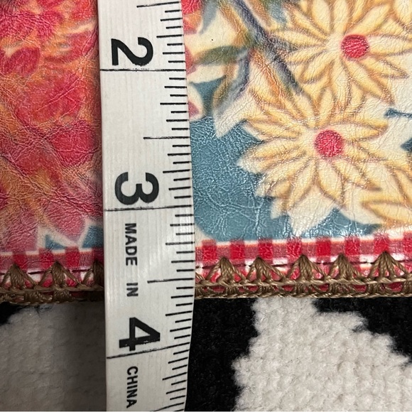 Mlavi Vegan Leather Boho Floral Flat Wallet - Picture 7 of 7